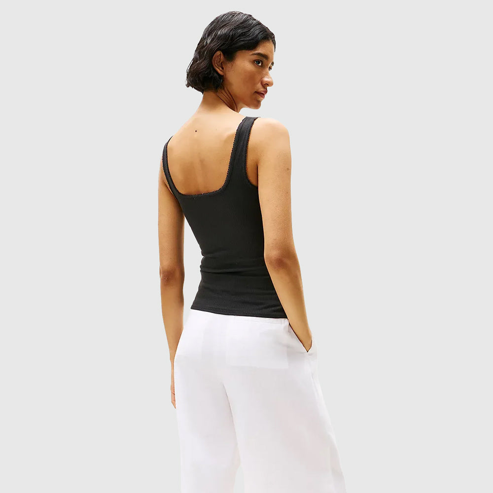Slim Rib Tank - Black