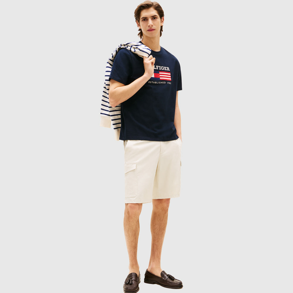 Americana Flag Box T - Shirt - Navy