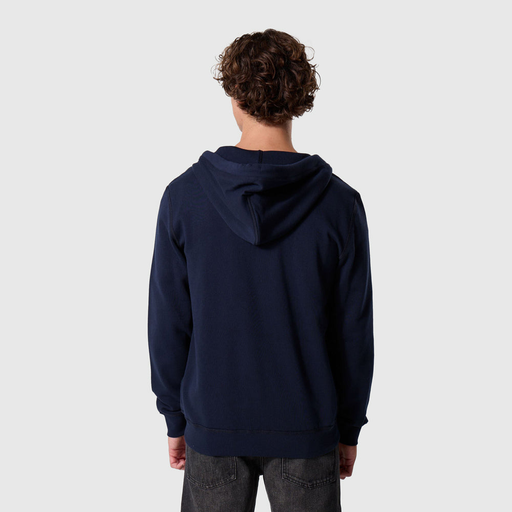 Americana Zip Through Hoody - Navy
