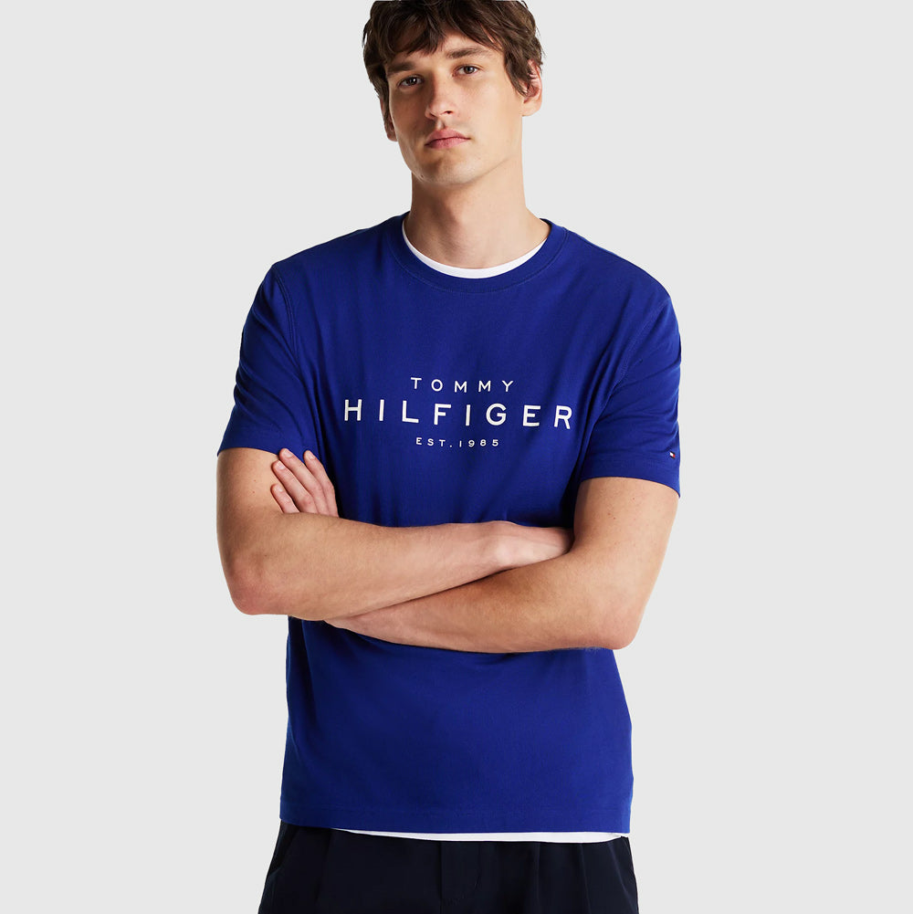 Tommy Hilfiger Hilfiger Logo T-Shirt - Blue |ThirdBaseUrban