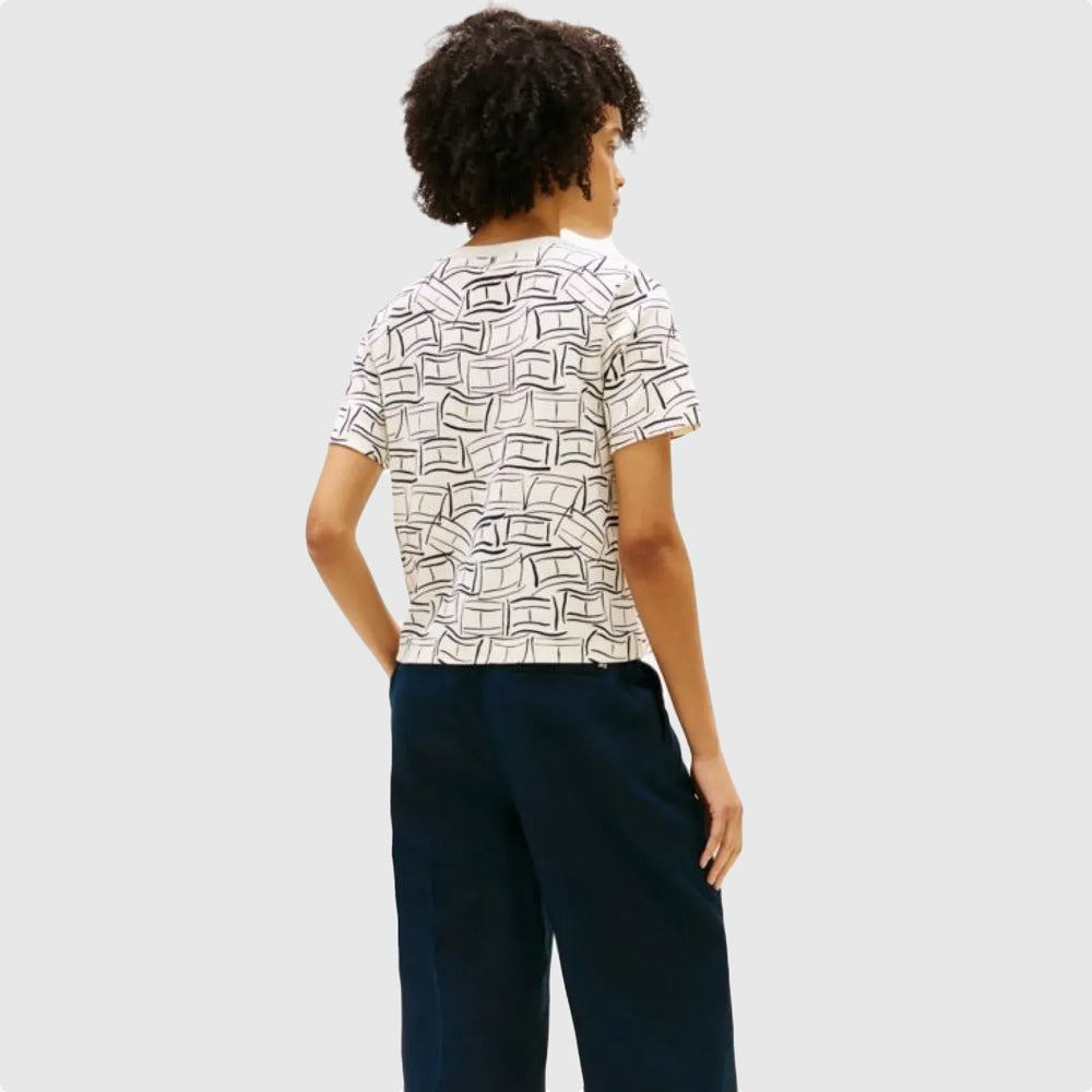 Boxy Interlock T- Shirt - Calico