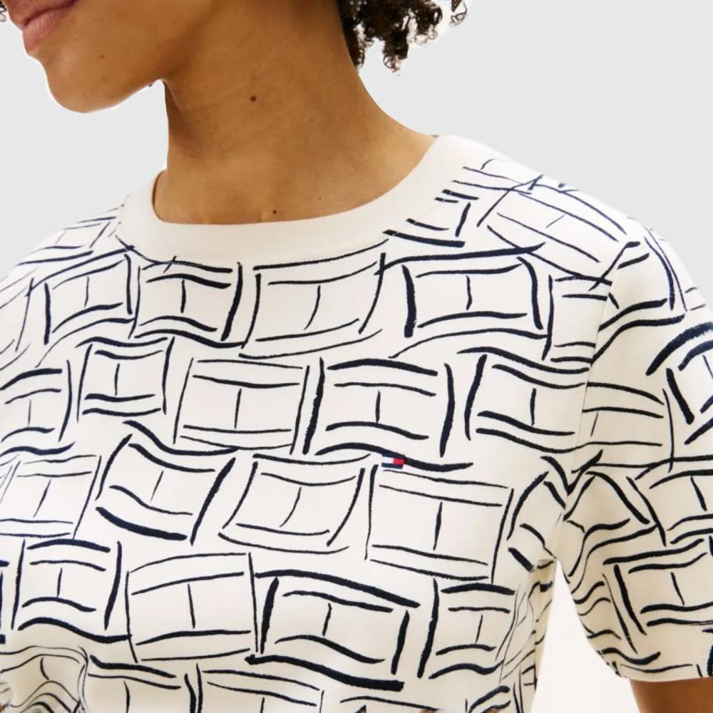 Boxy Interlock T- Shirt - Calico