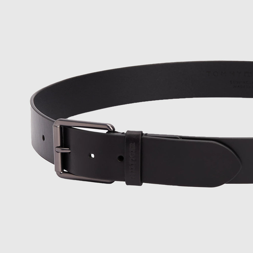 Casual Leather Belt - Black