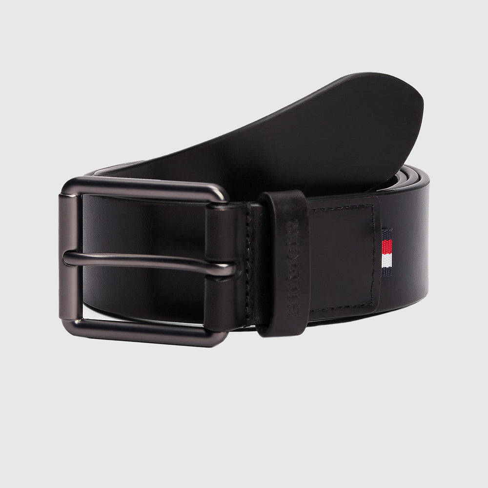 Tommy Hilfiger Casual Leather Belt - Black |ThirdBaseUrban