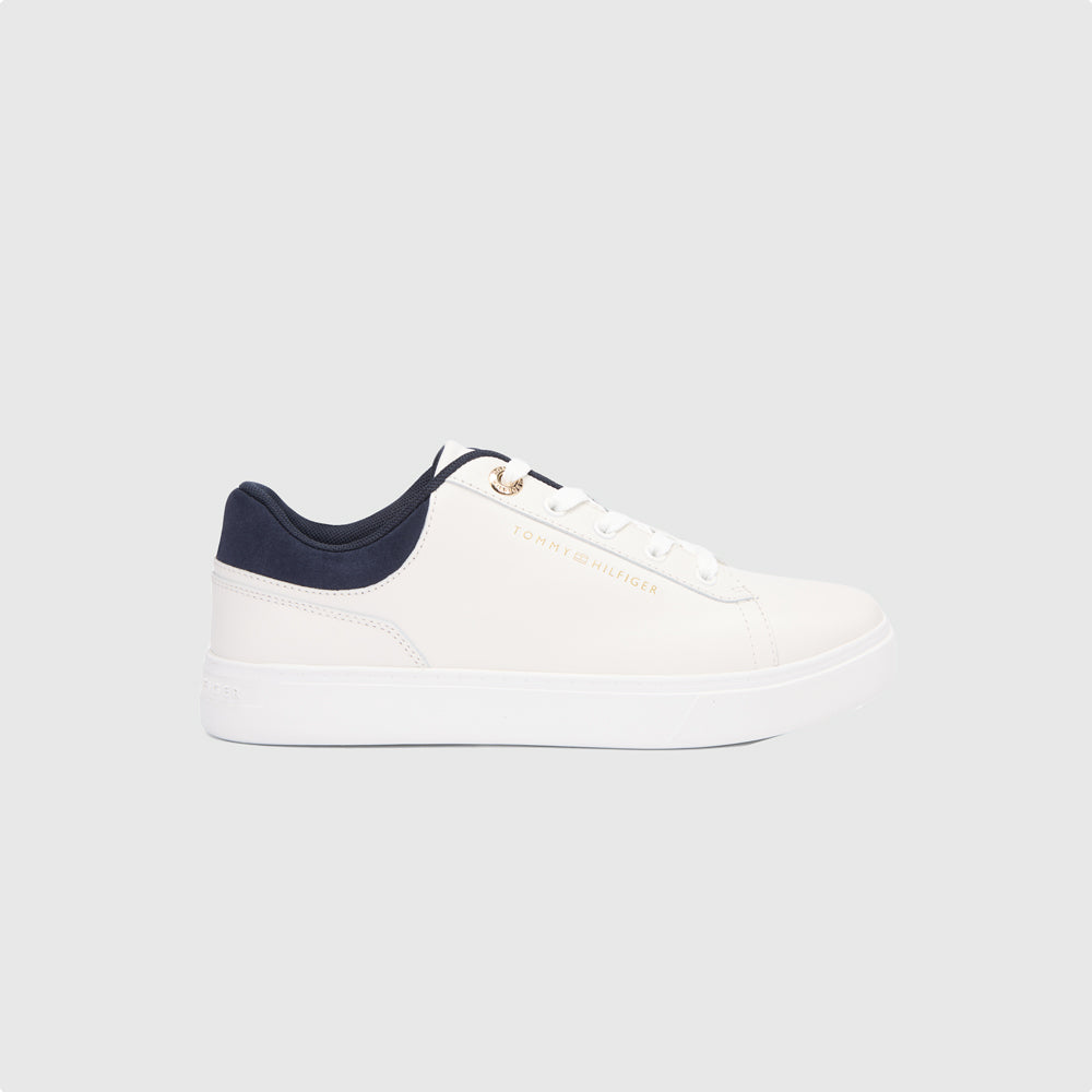 Tommy Hilfiger Casual Cupsole Sneaker - Ecru |ThirdBaseUrban