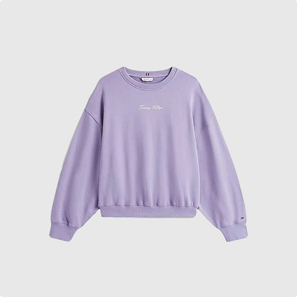 Script Terry Sweatshirt - Lavender
