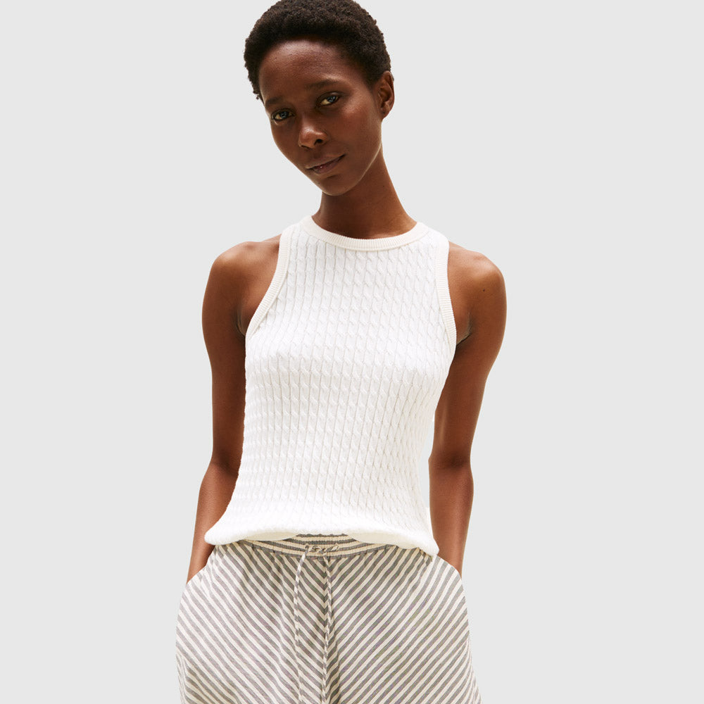 Tommy Hilfiger Cable Sweat Top - Ivory |ThirdBaseUrban