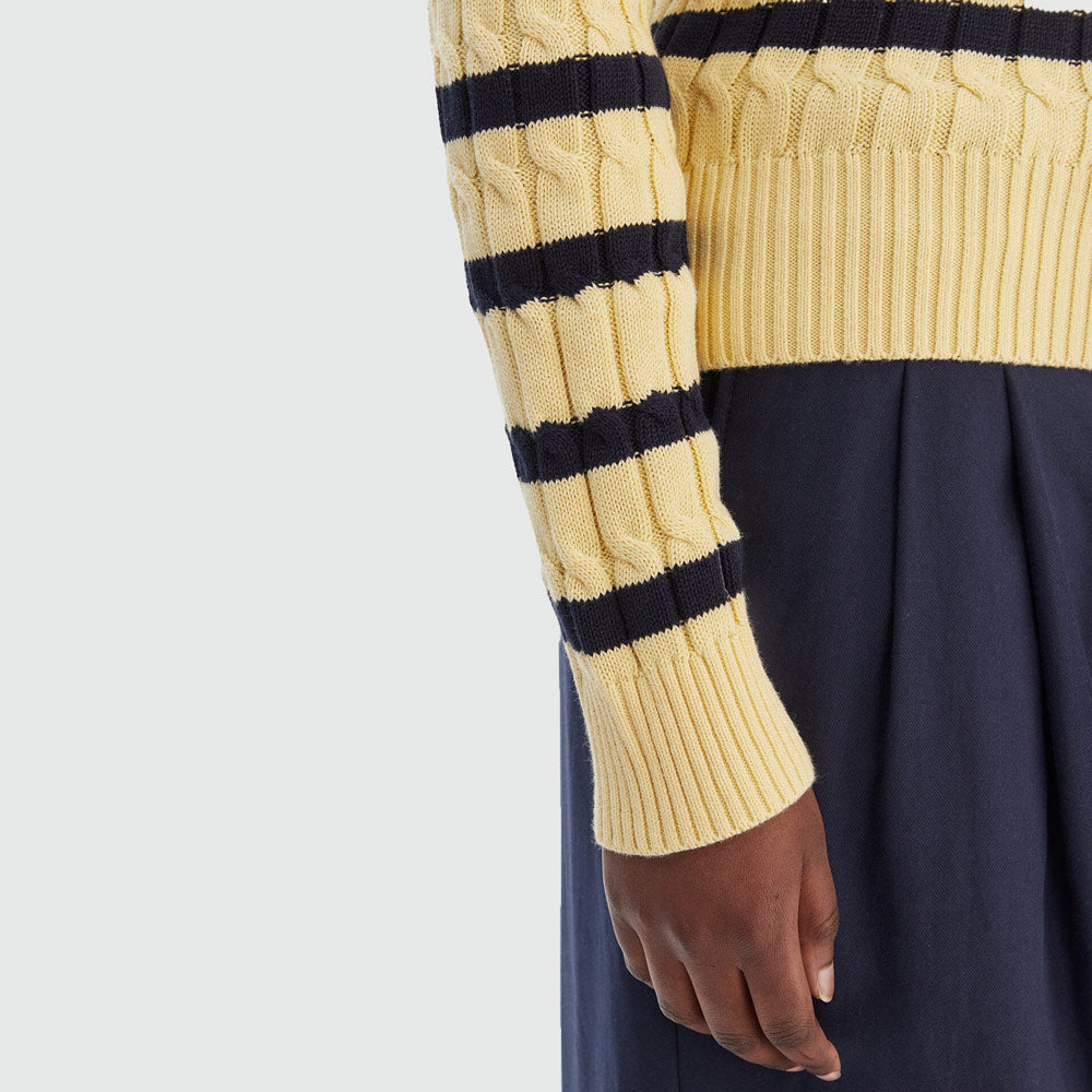Cable Sweater - Yellow
