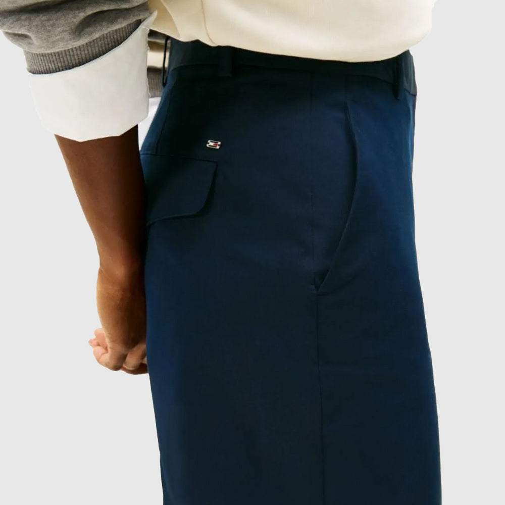 Wide Leg Cotton Pant - Dark Night Navy
