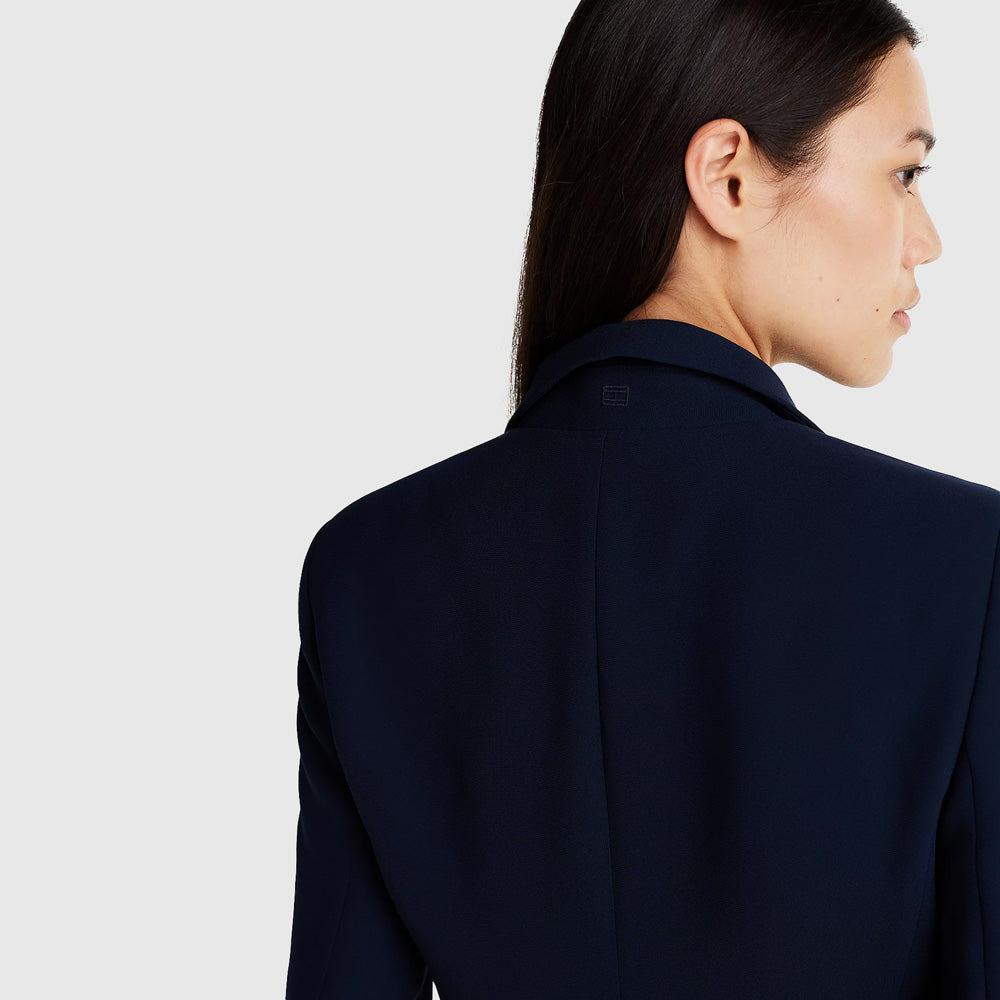 Crepe Slim Blazer - Navy