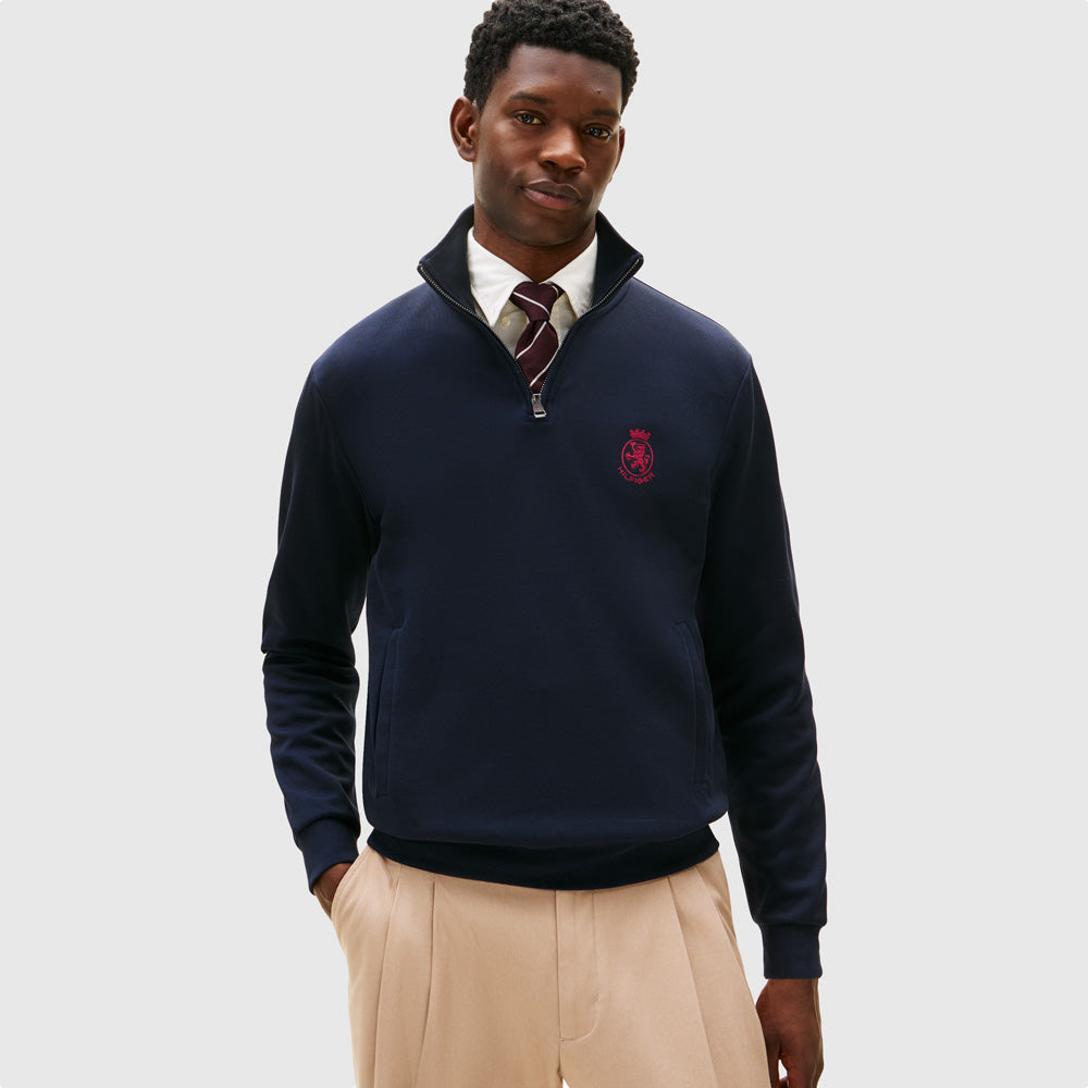 Tommy Hilfiger Crest Sweater - Navy |ThirdBaseUrban