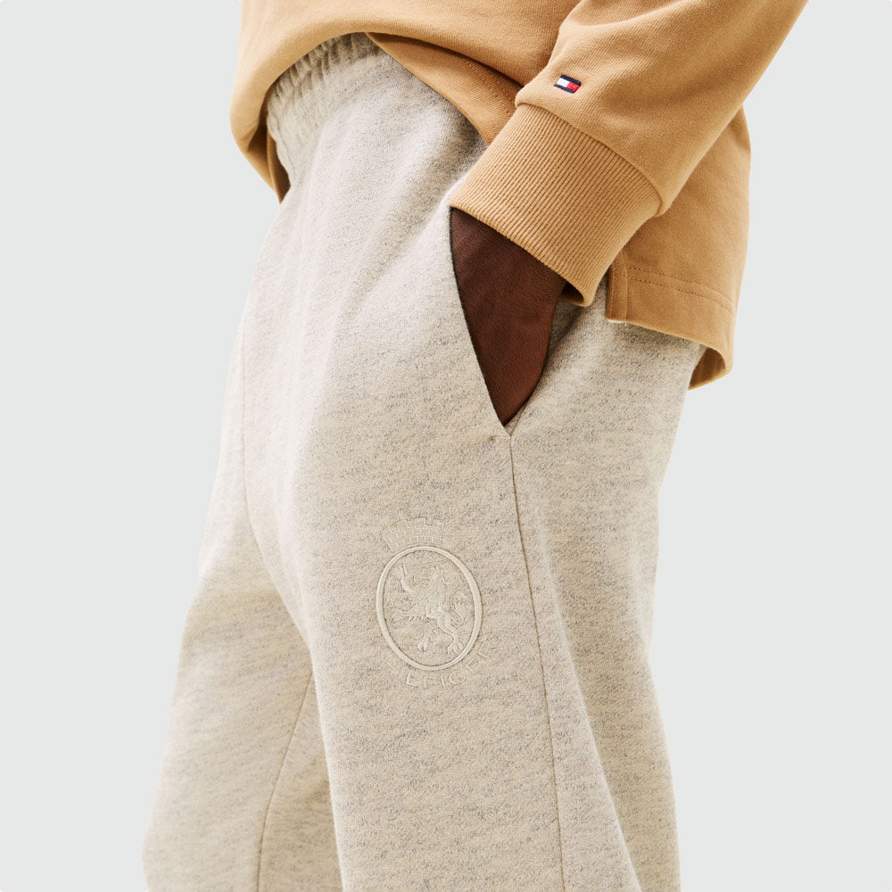 Crest Graphic Sweatpants - Grey Heather
