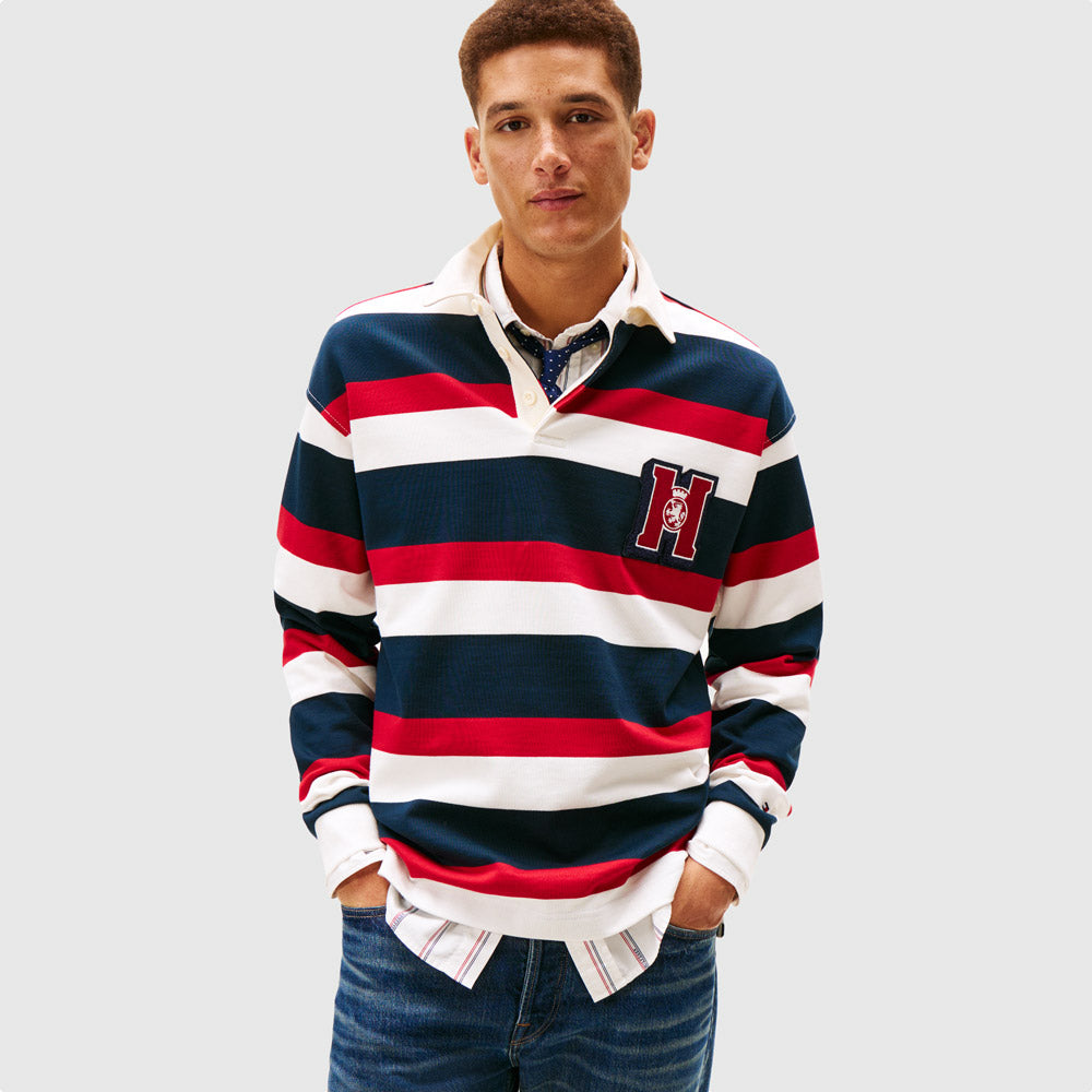 Tommy Hilfiger Crest Striped Rugby - Multi |ThirdBaseUrban