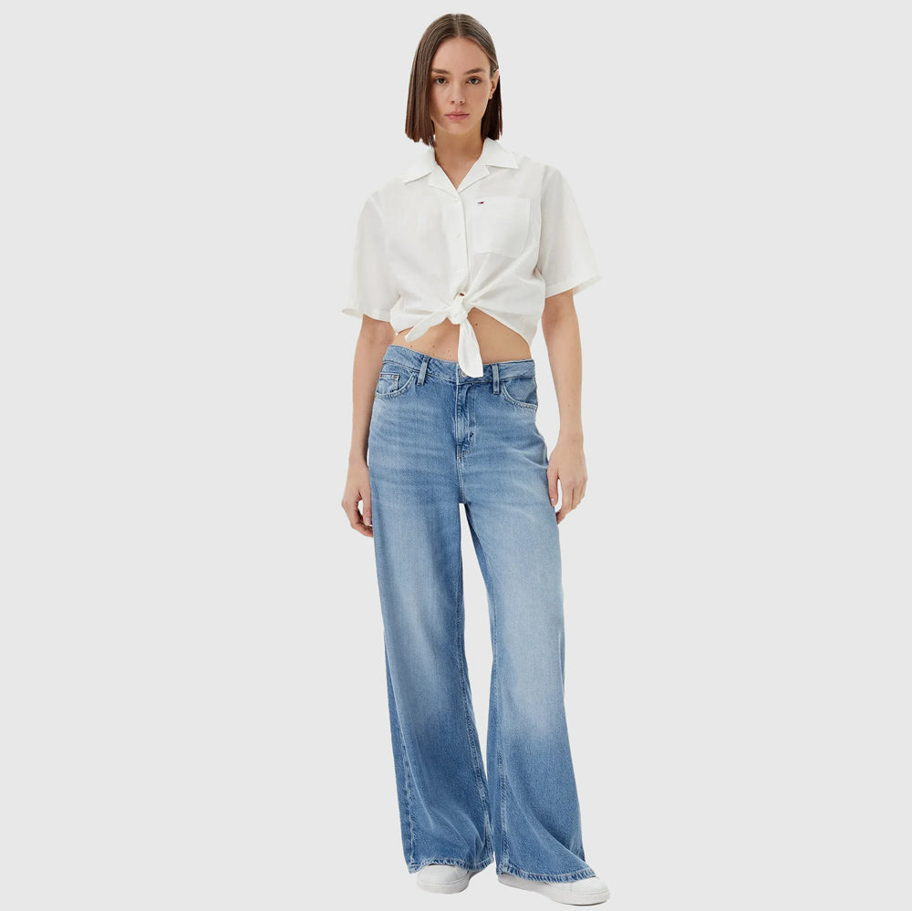 Linen Crop Shirt - Ecru