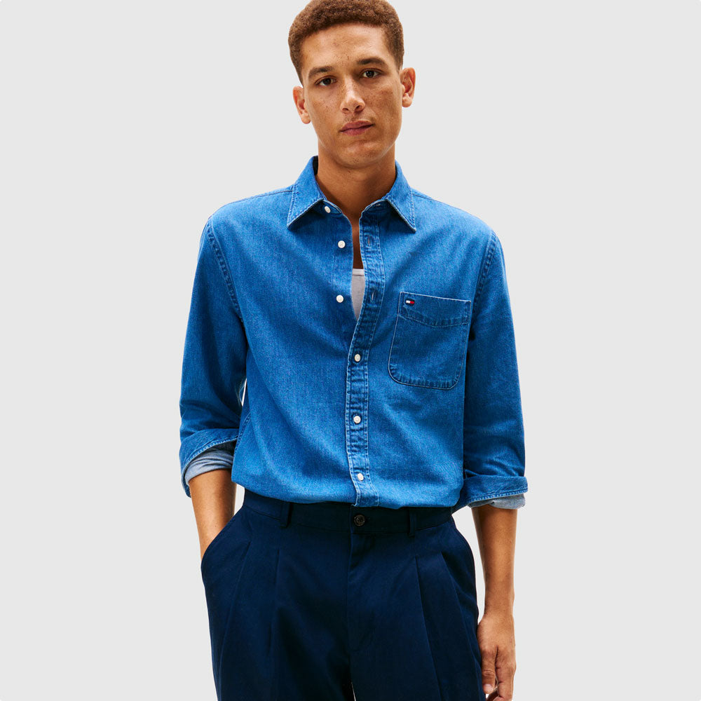 Tommy Hilfiger Denim Shirt - Denim Medium |ThirdBaseUrban