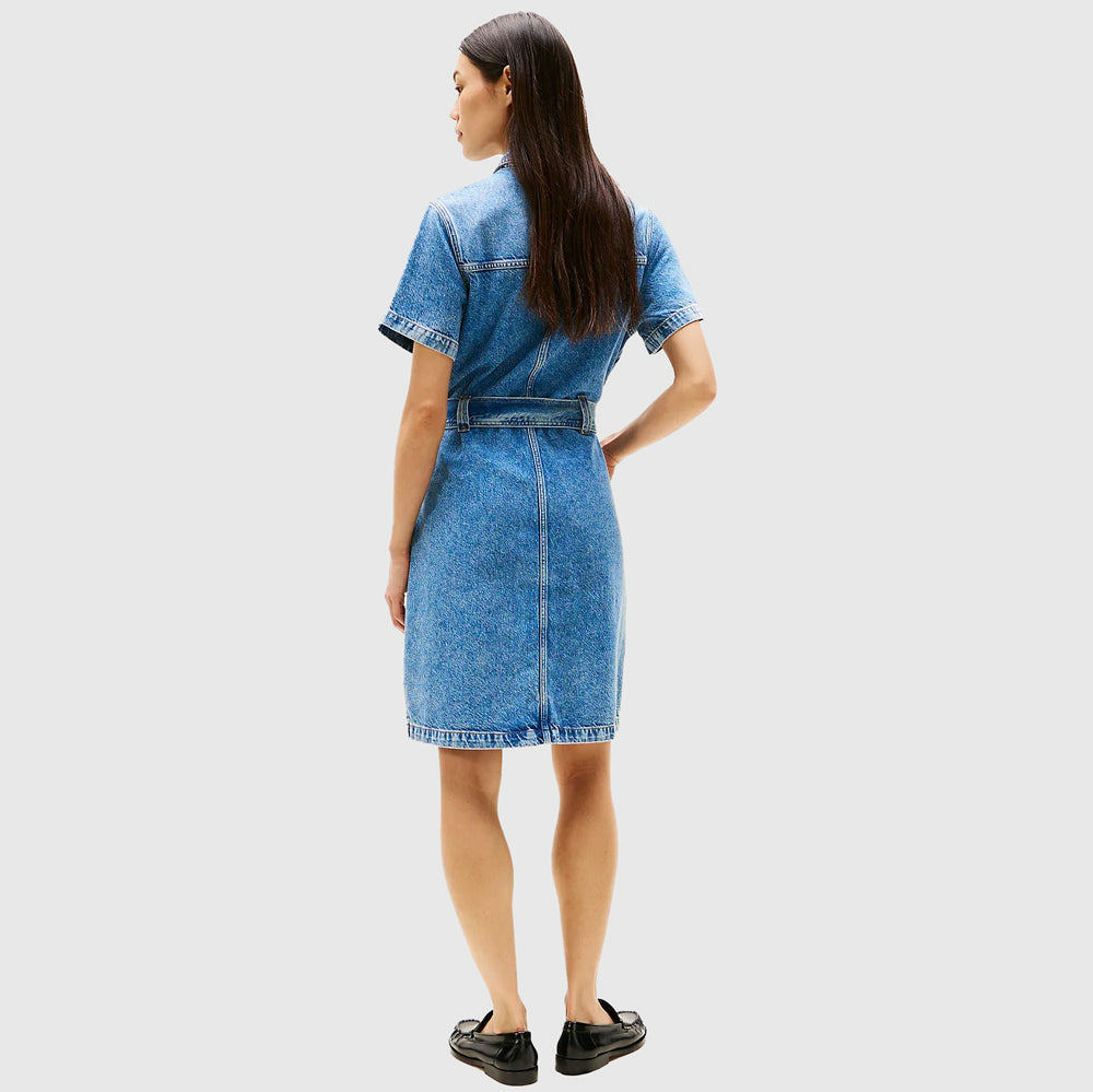 Belted Dress - Denim Medium