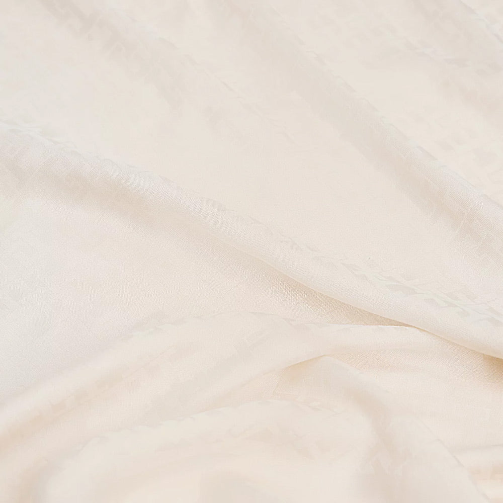 Chic Jacquard Scarf - Cream