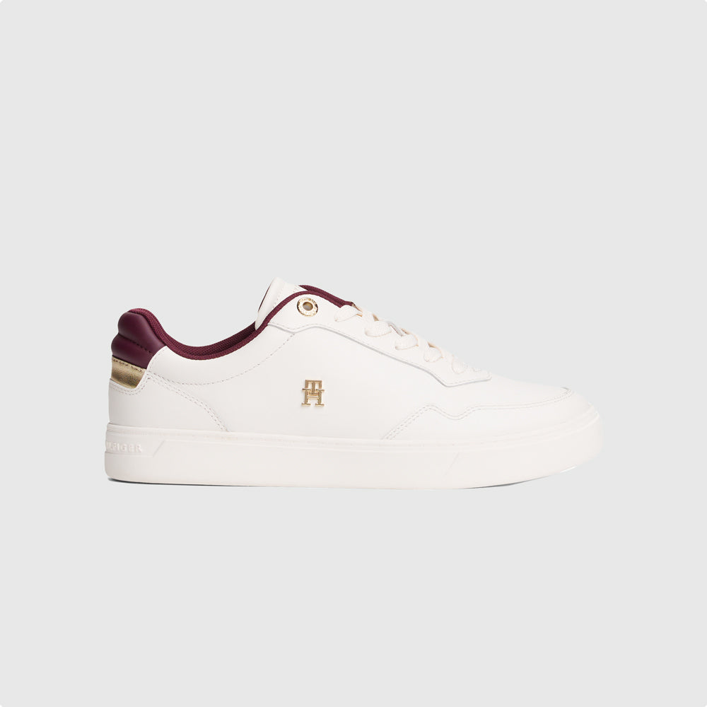 Tommy Hilfiger Elevated Court Sneaker - Off White |ThirdBaseUrban