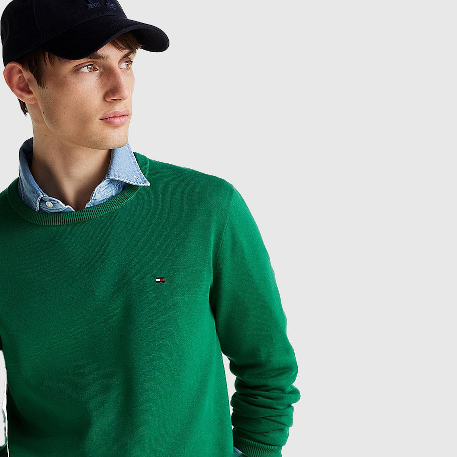 Essential Cotton Sweater - Green