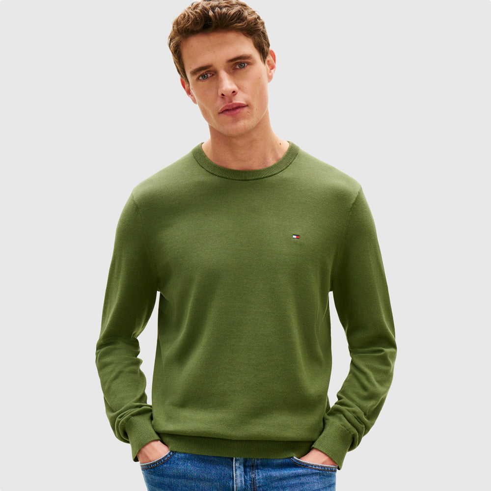Tommy Hilfiger Essential Sweater - Forest Green |ThirdBaseUrban