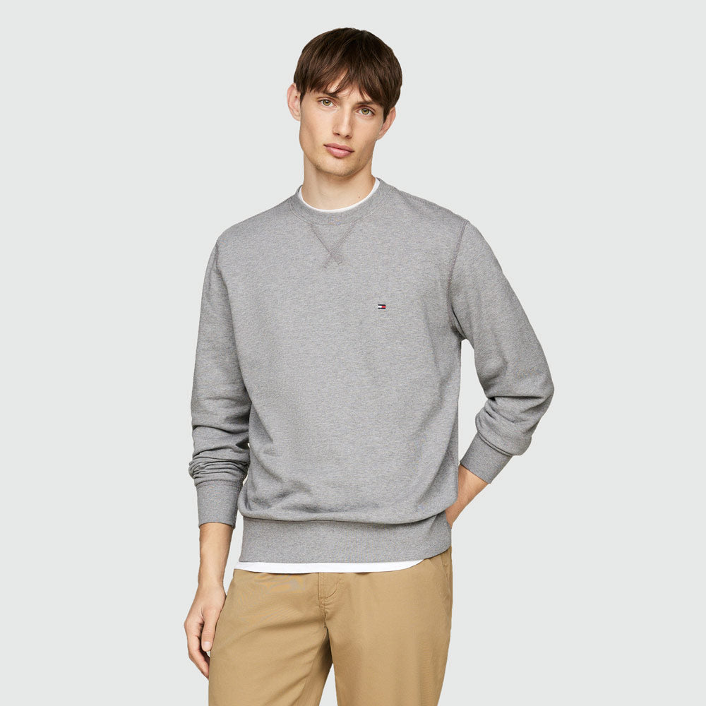 Tommy Hilfiger Essential Terry Crewneck - Grey |ThirdBaseUrban