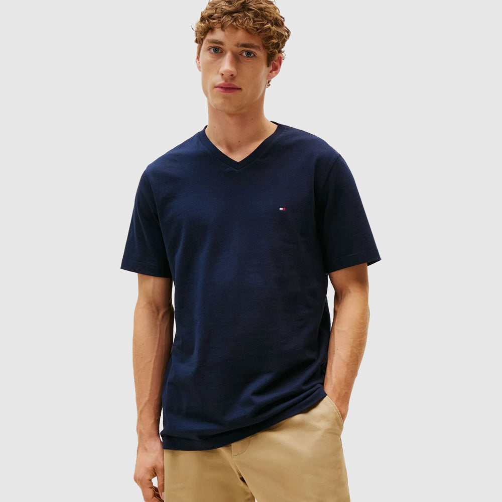 Tommy Hilfiger Essential V-Neck T - Shirt - Navy |ThirdBaseUrban