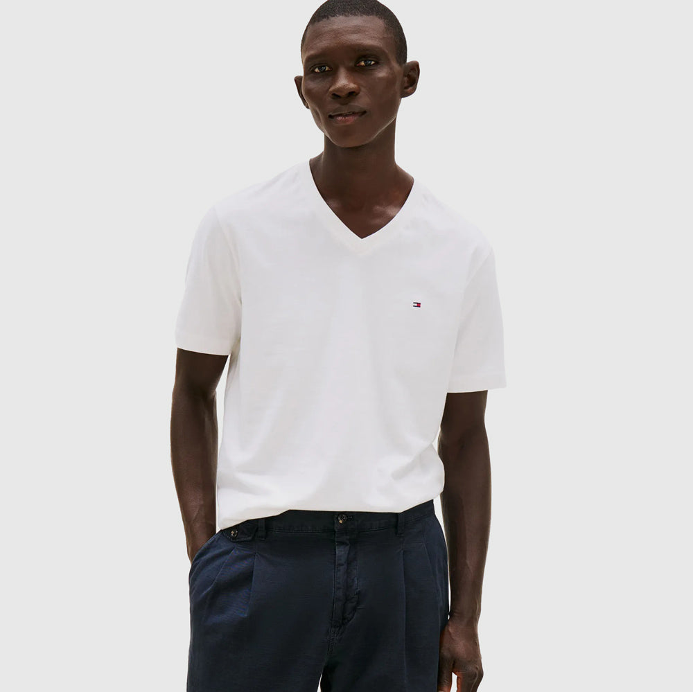 Tommy Hilfiger Essential V-Neck T - Shirt - White |ThirdBaseUrban