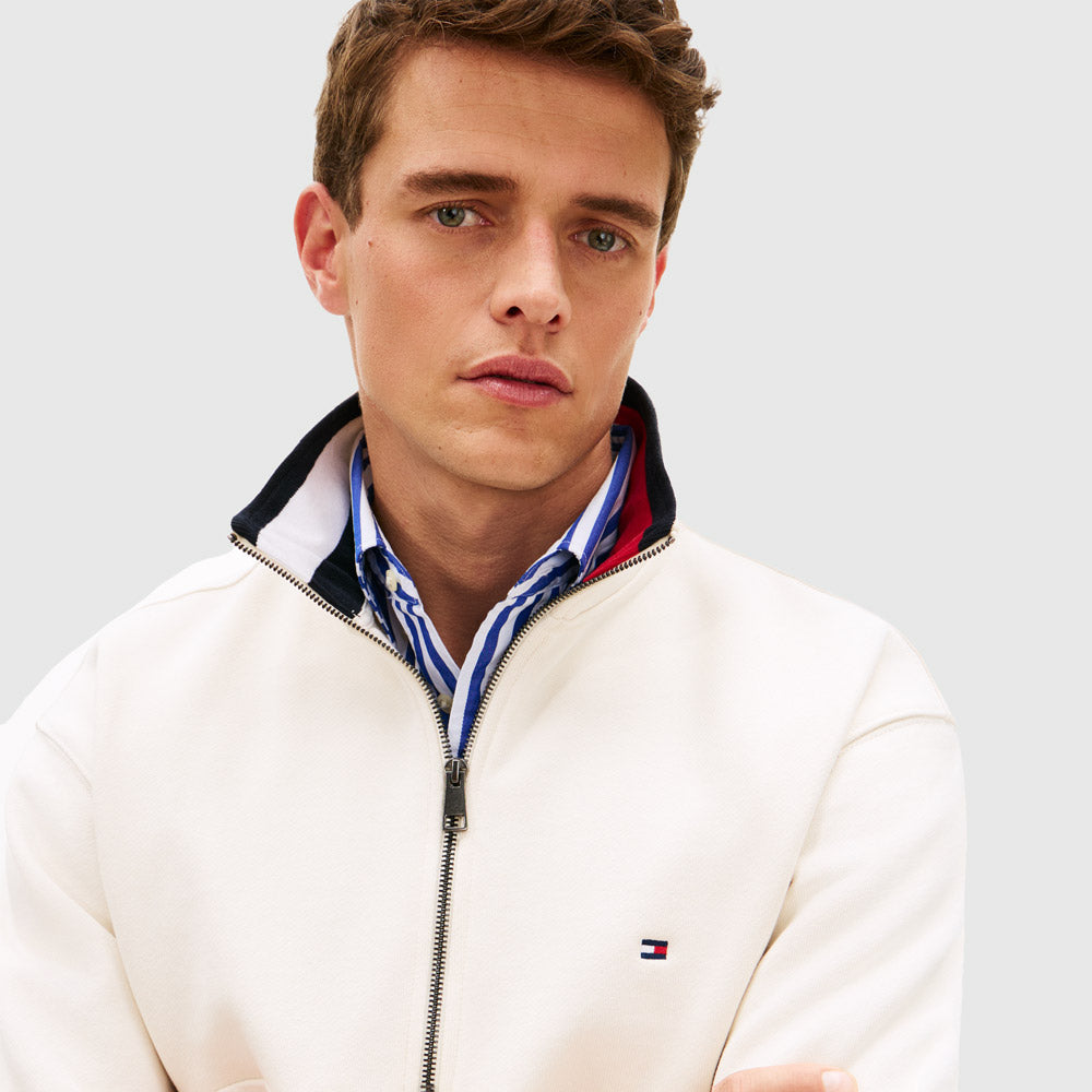 Flag Zip Sweater - Ivory