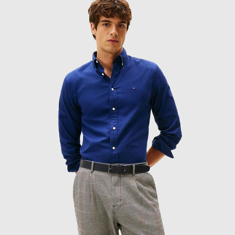 Tommy Hilfiger Flex Flannel Shirt - Navy |ThirdBaseUrban