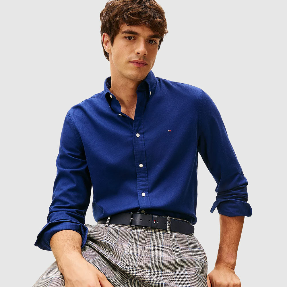 Tommy Hilfiger Flex Flannel Shirt - Navy |ThirdBaseUrban