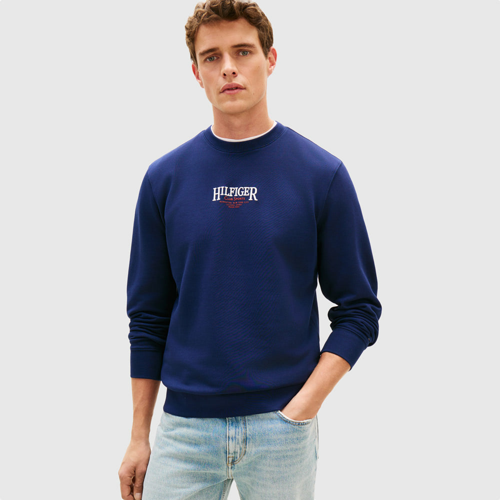 Tommy Hilfiger Flex Pop Washed Sweatshirt - Navy |ThirdBaseUrban