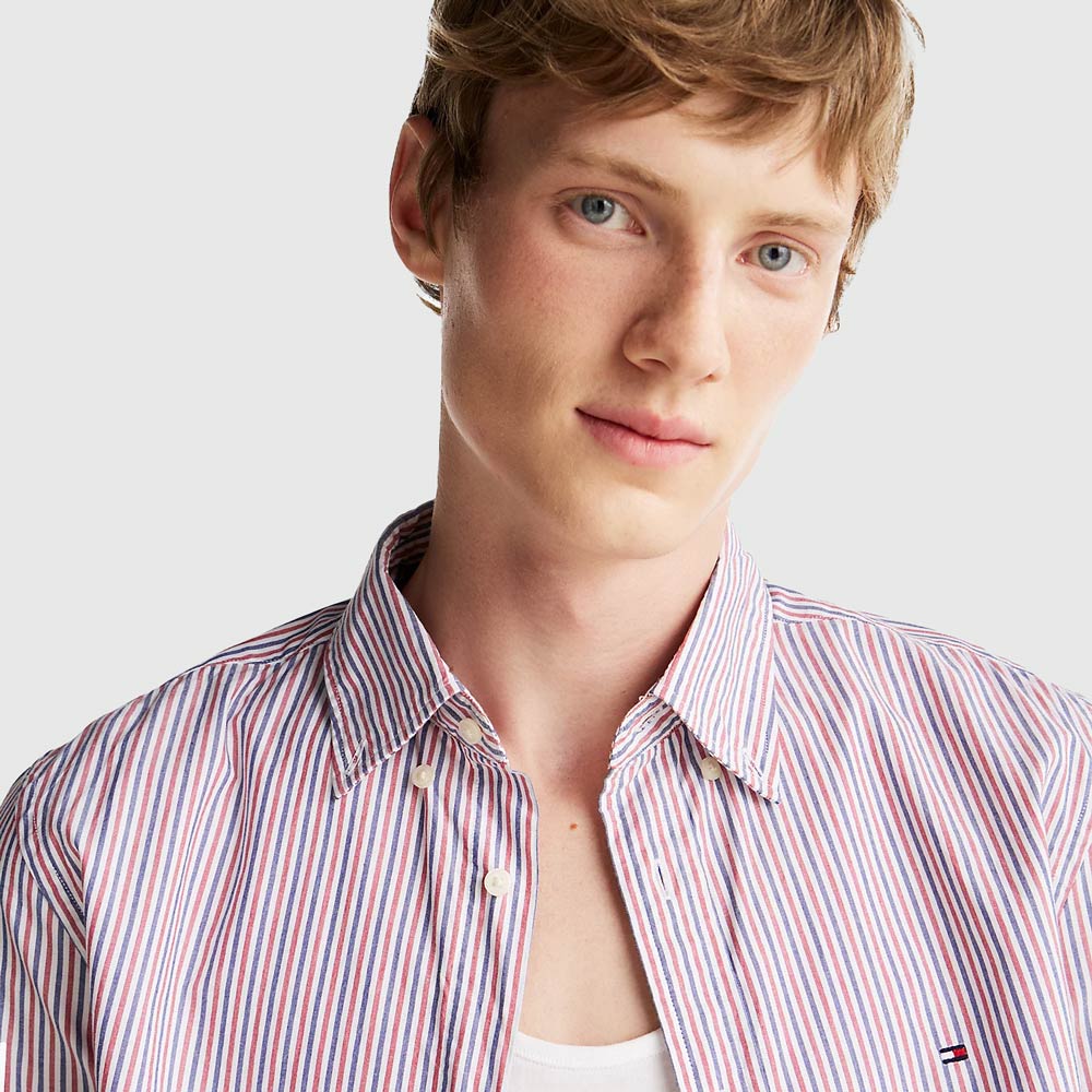 Poplin Classic Shirt - Red Multi