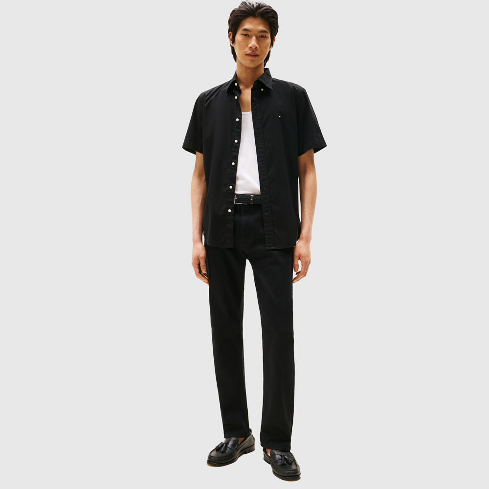 Flex Poplin Solid Shirt - Black