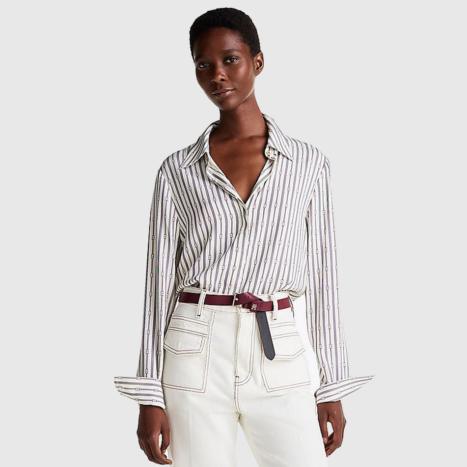 Tommy Hilfiger Fluid Regular Shirt - Navy Multi |ThirdBaseUrban