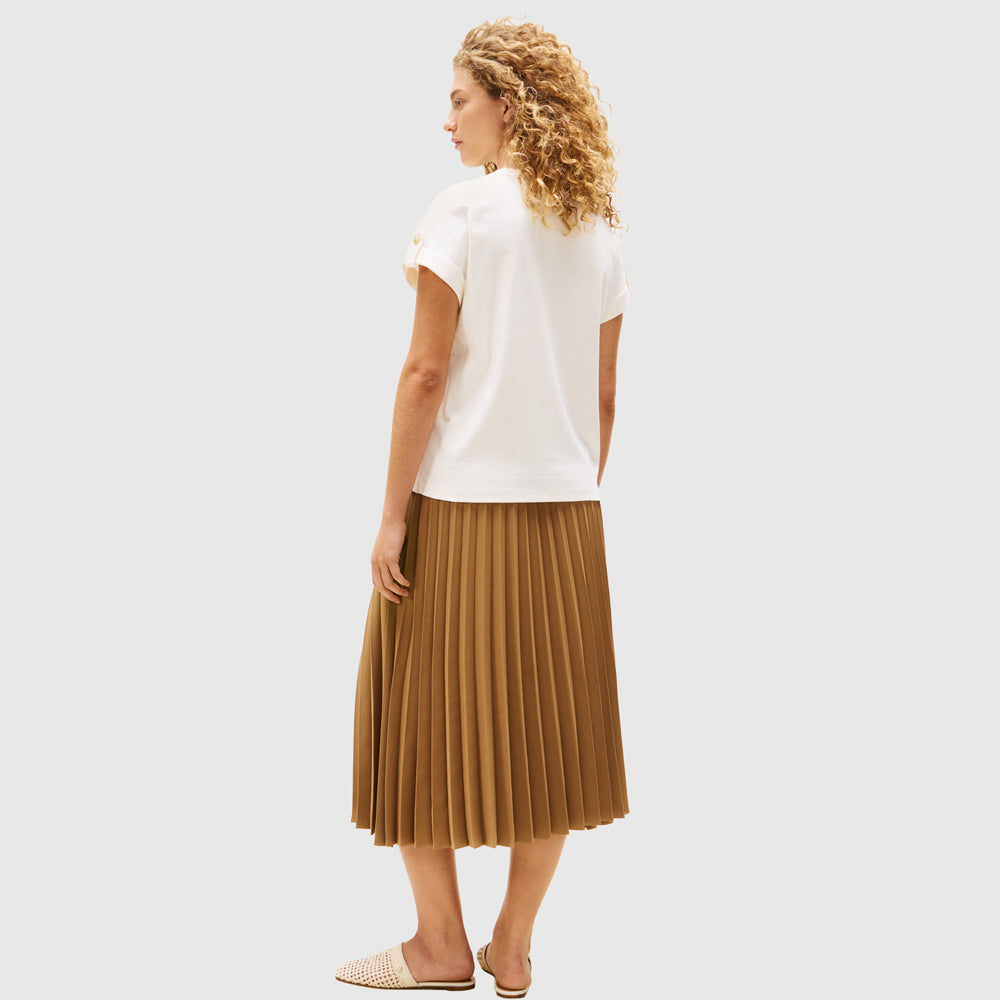 Gold Button T - Shirt - Ivory