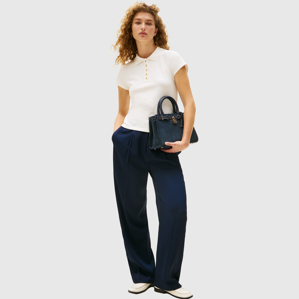 Gold Button Slim Golfer - Ivory