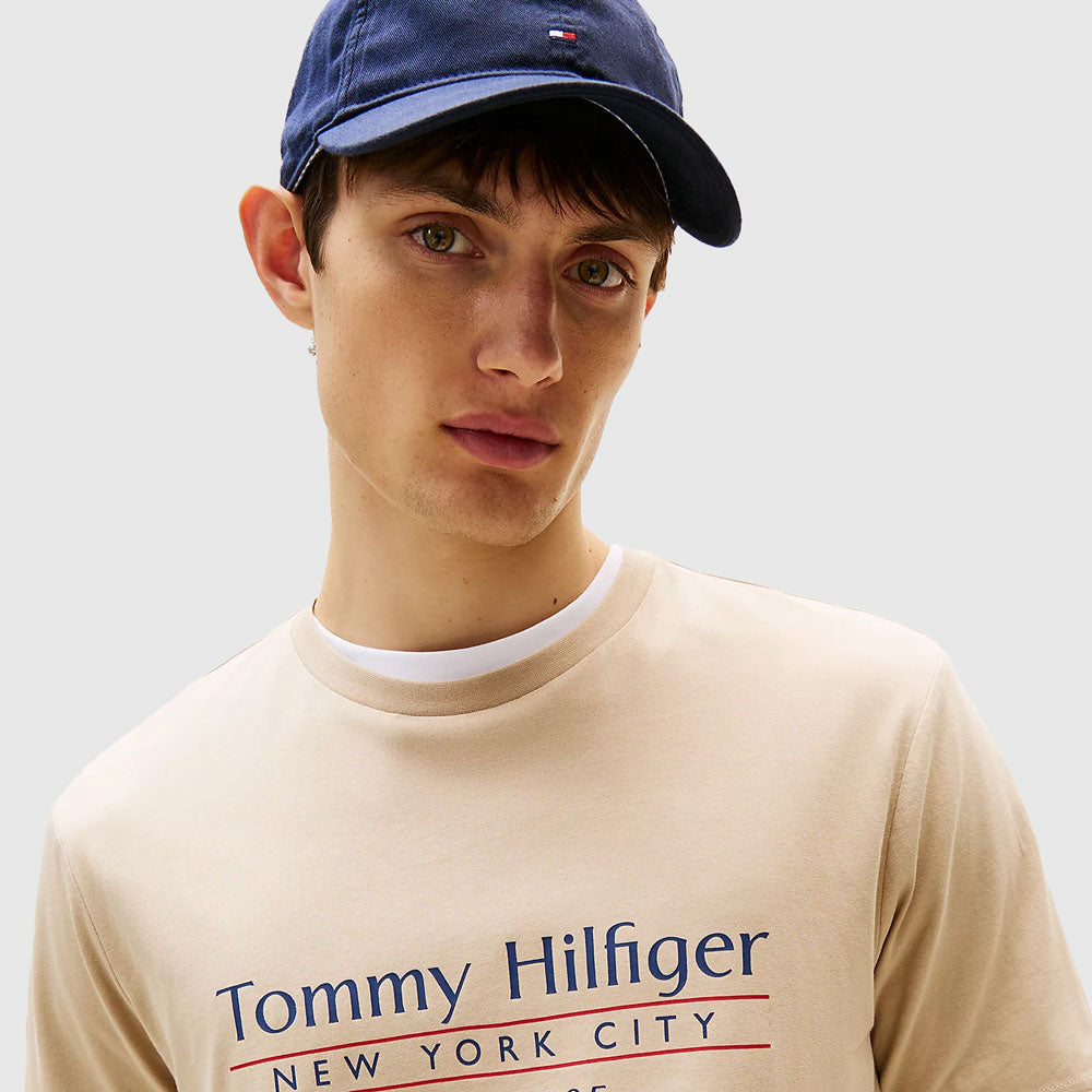 Center Hilfiger T- Shirt - Sandalwood