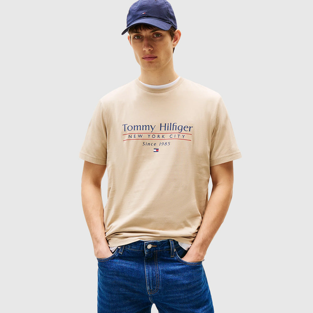 Tommy Hilfiger Center Hilfiger T- Shirt - Sandalwood |ThirdBaseUrban
