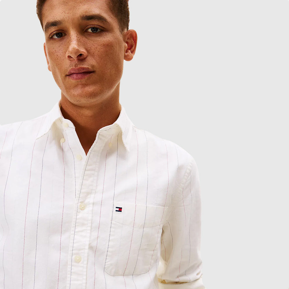 Oxford Stripe Shirt - Ivory