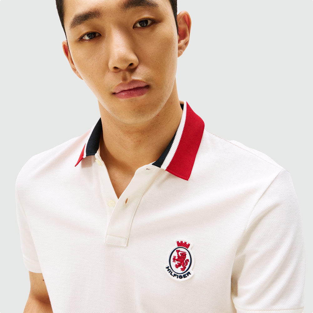 Herrinbone Collar Golfer - Ecru