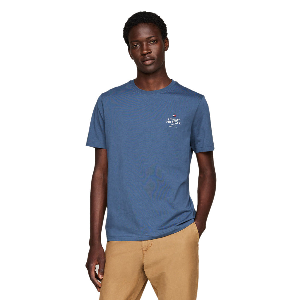 Tommy Hilfiger Hilfiger Stack T-Shirt - Steel Blue |ThirdBaseUrban