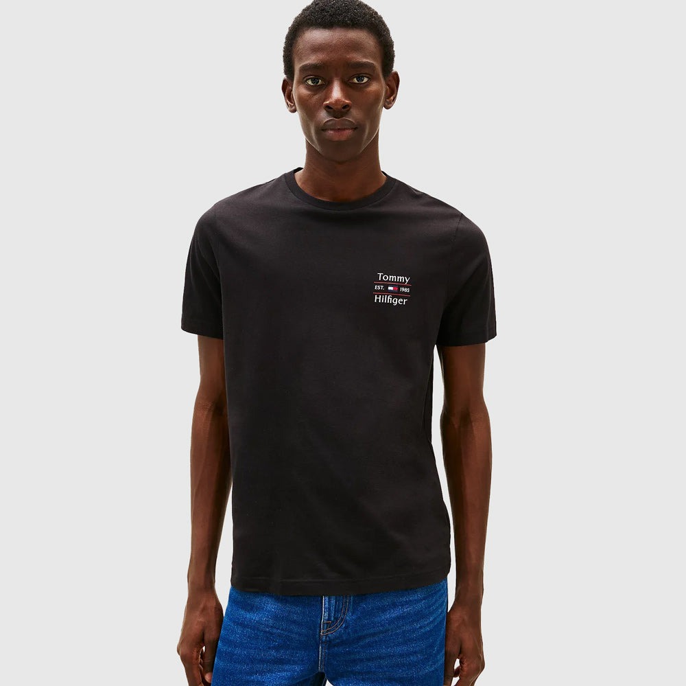 Tommy Hilfiger Stack T-Shirt - Black |ThirdBaseUrban