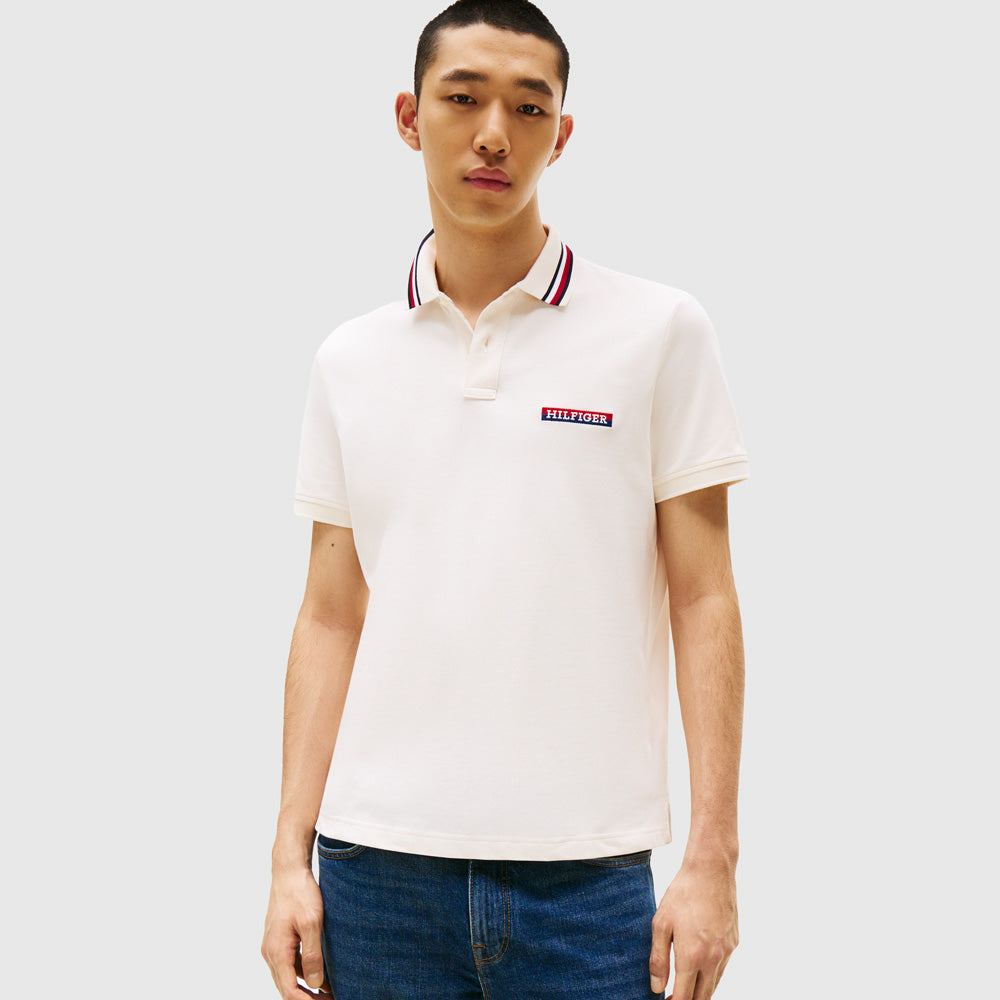Tommy Hilfiger Tipped Golfer - Ivory |ThirdBaseUrban