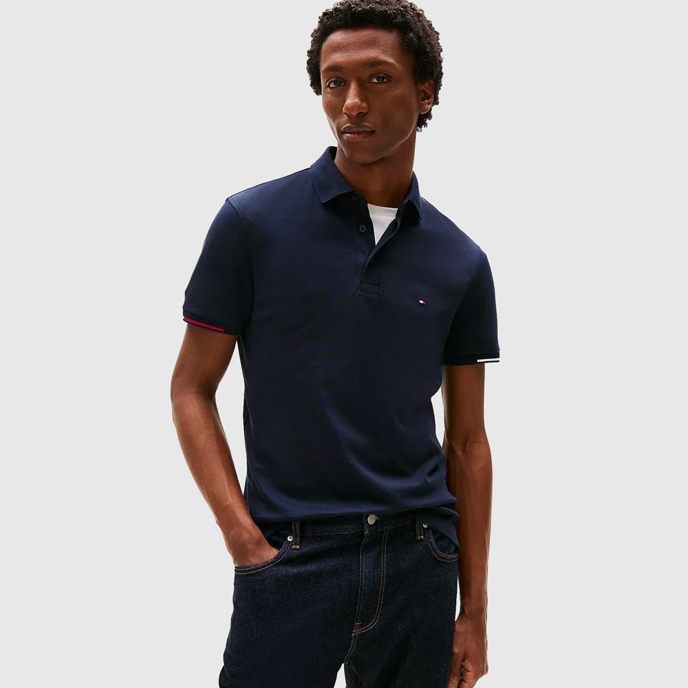 Tommy Hilfiger Interlock Flag golfer - Navy |ThirdBaseUrban