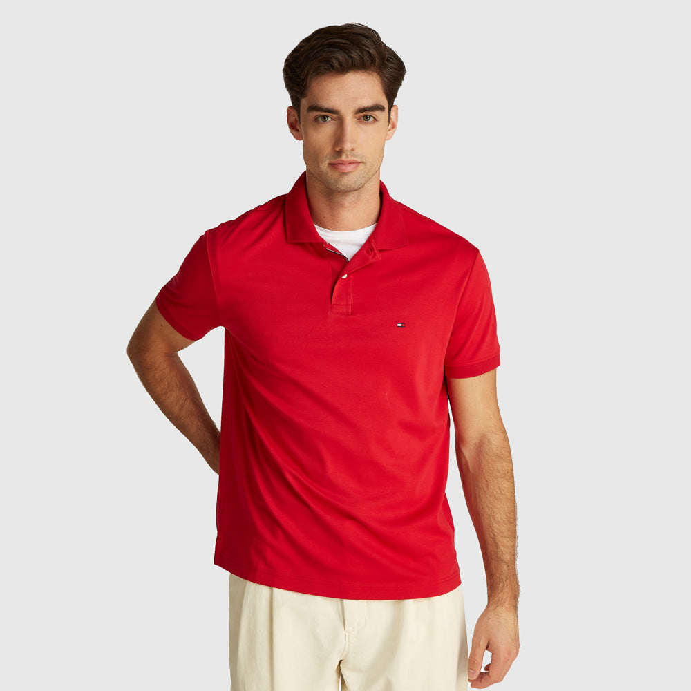 Tommy Hilfiger Interlock Placket Golfer - Red |ThirdBaseUrban