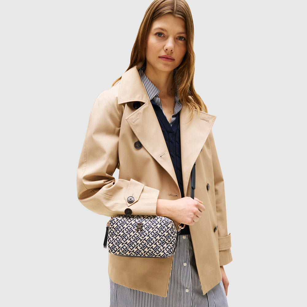 Jacquard Camera Bag - Navy Multi