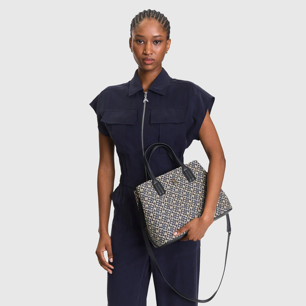 Jacquard Satchel - Navy Multi