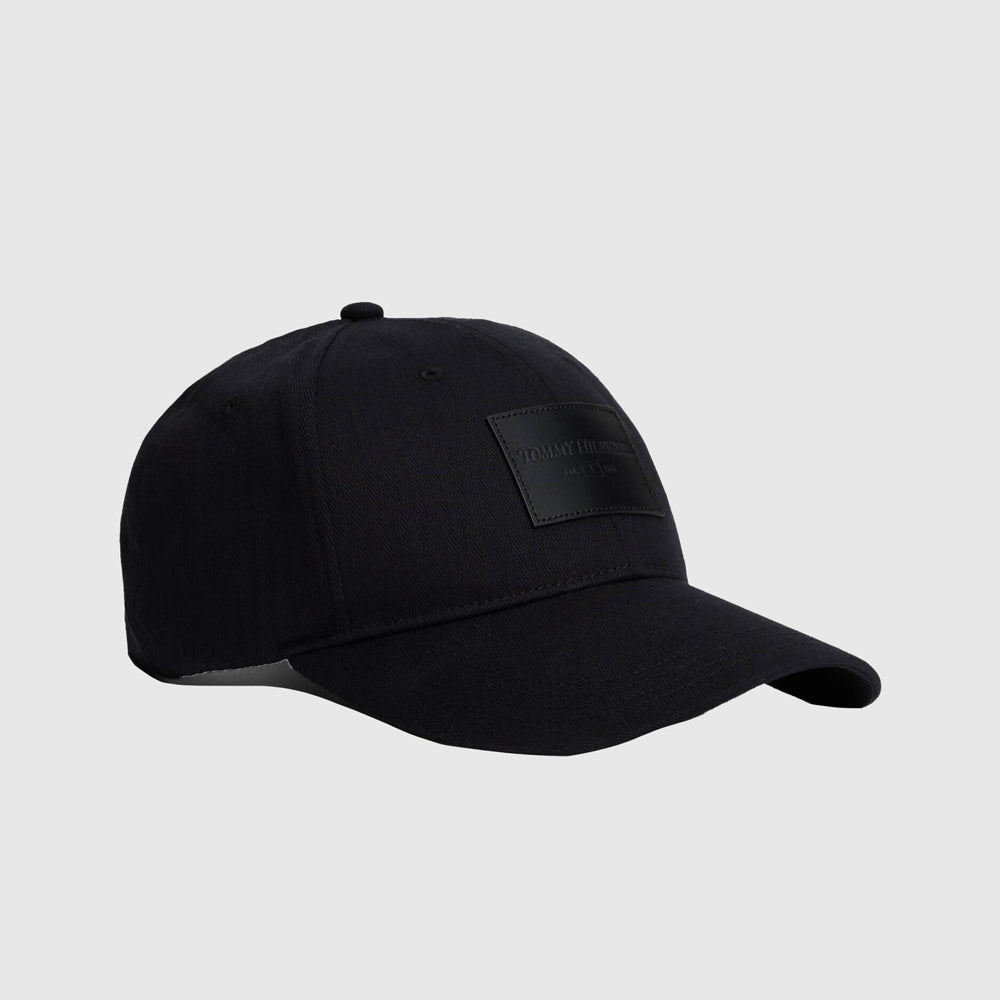 Leather Patch Cap - Black