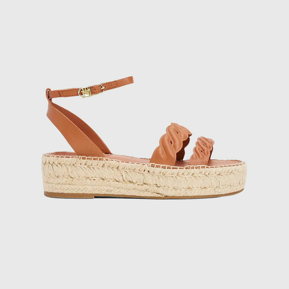 Tommy Hilfiger Leather Rope Sandal - Tan |ThirdBaseUrban