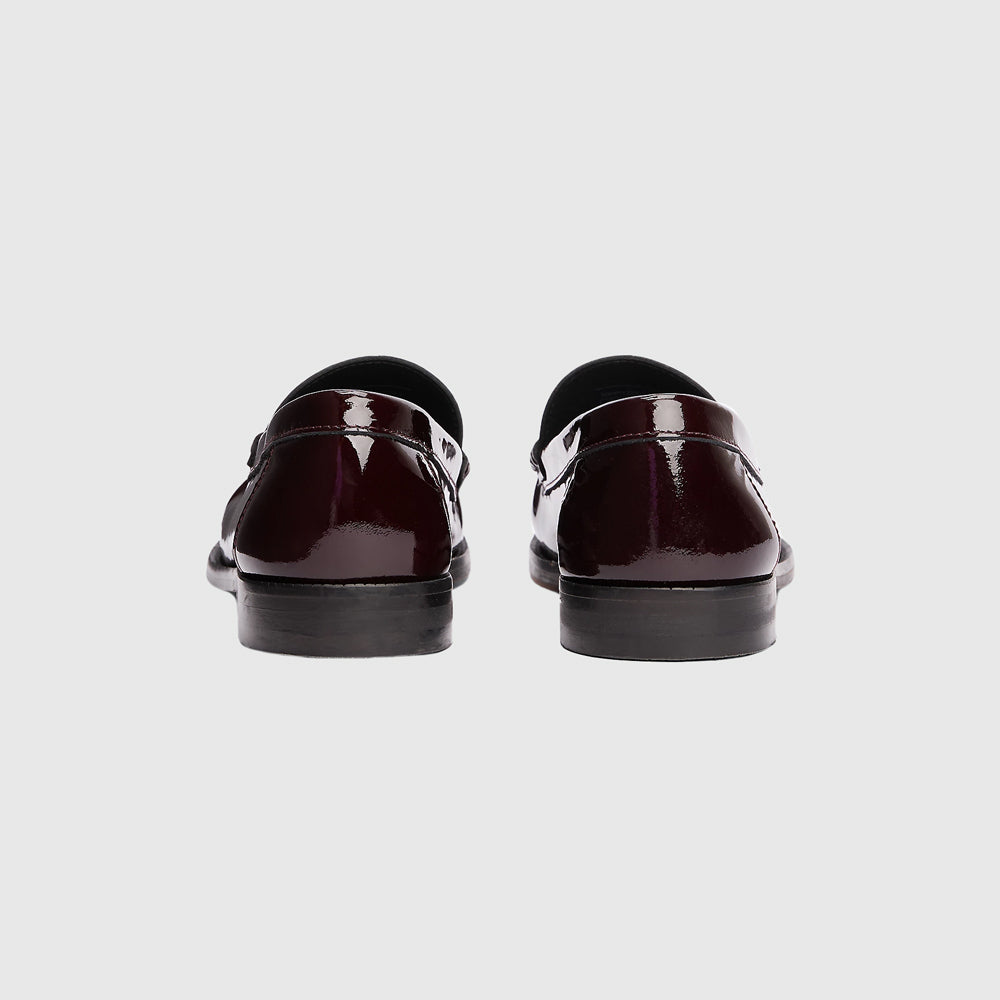 Patent Leather Loafer - Burgundy
